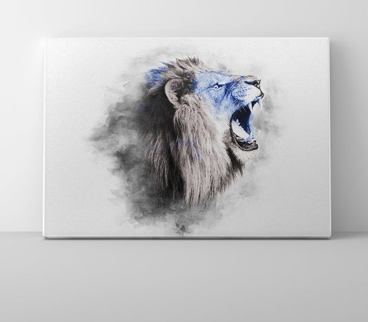 XL BLUE SERIES - LION | 28 X 20 (1 of 1)