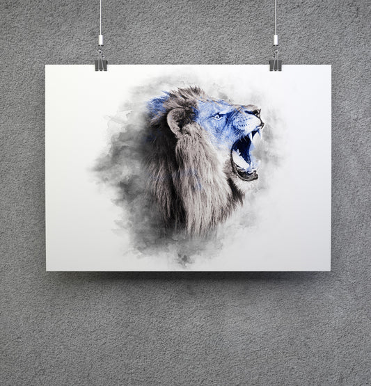 BLUE SERIES - LION | 10 X 8